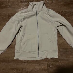 Lululemon Scuba Oversized Funnel-Neck Full Zip Hoodie color Bone